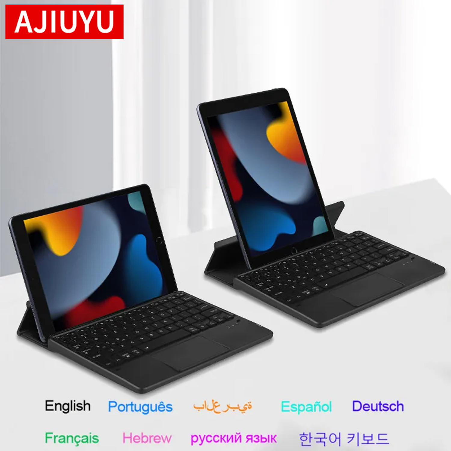 Windows Tablet Accessories - AJIUYU Katlanır Bluetooth Klavye Touchpad Arkadan