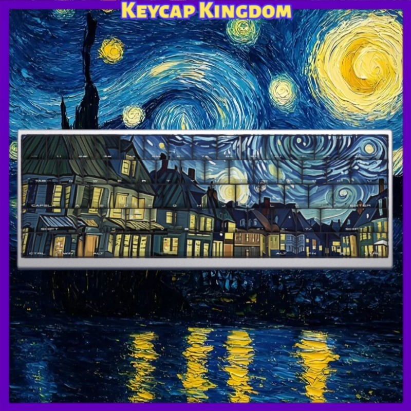 Tablet Gaming Accessories - Van Gogh Yıldızlı Gökyüzü Tema Klavye