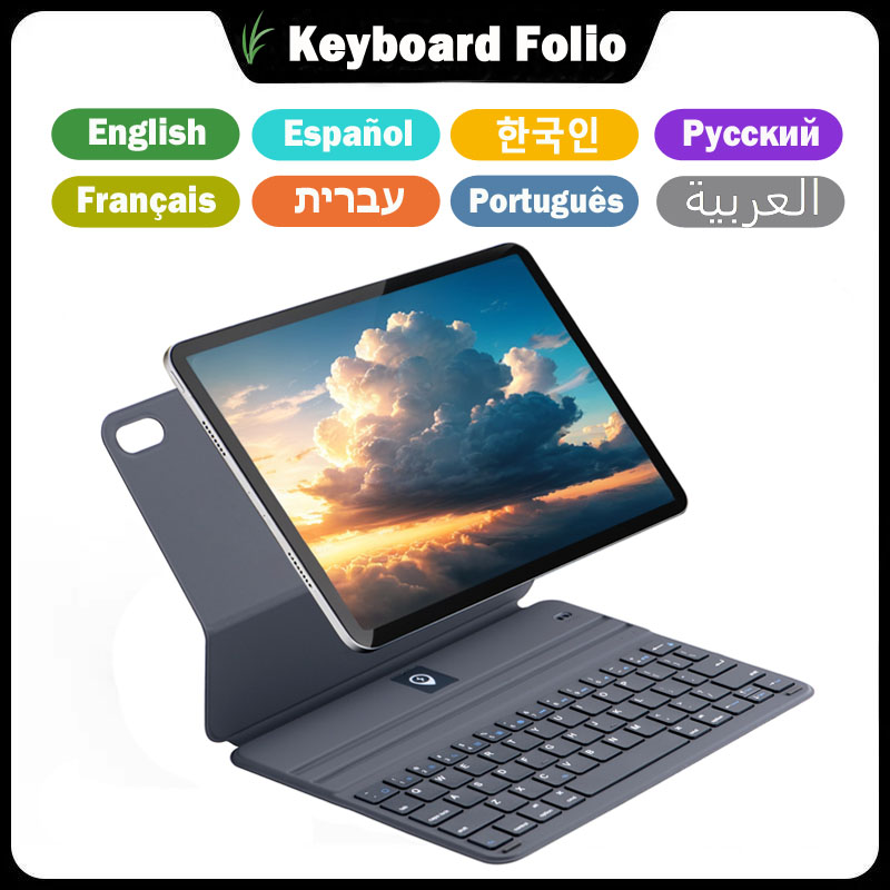 Ipad Cover Folio - Ultra hafif Sihirli Klavye Folyo Kapak
